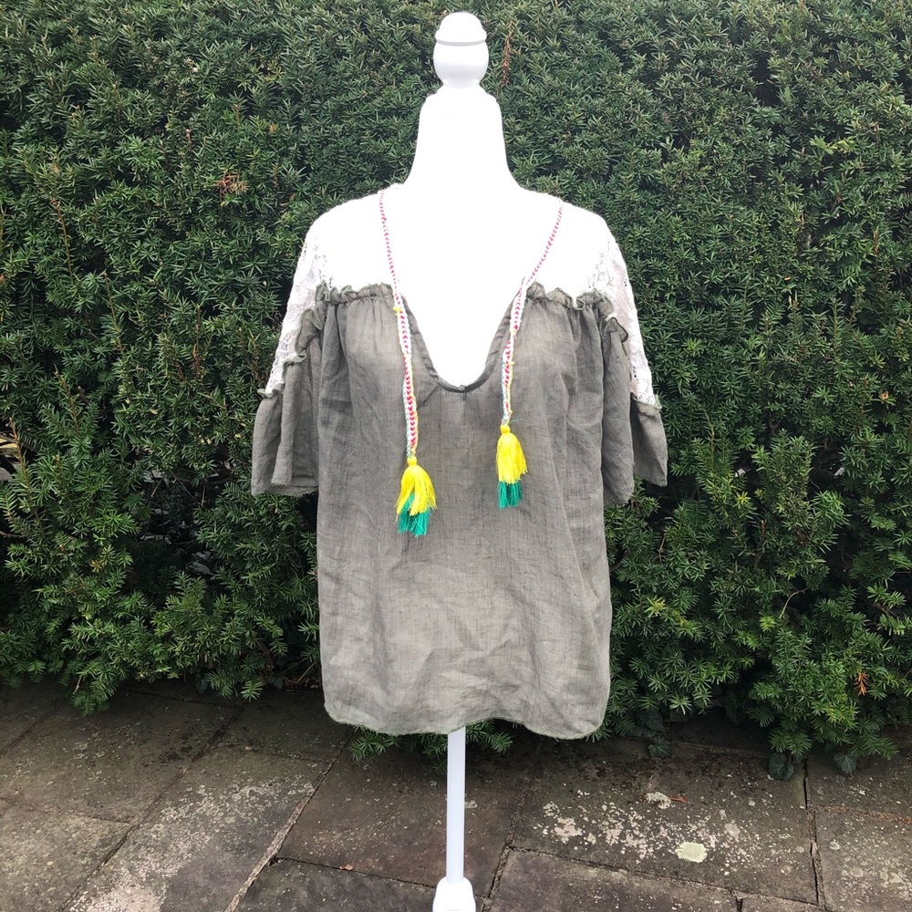 MADE IN ITALY**Linen Top-**One Size Fits All - Picture 3 of 4